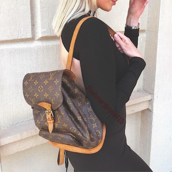 Louis Vuitton backpack montsouris mm LV monogram bag vintage designer backpack - Picture 1 of 12